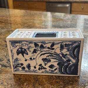 Blue and White Ceramic flower frog